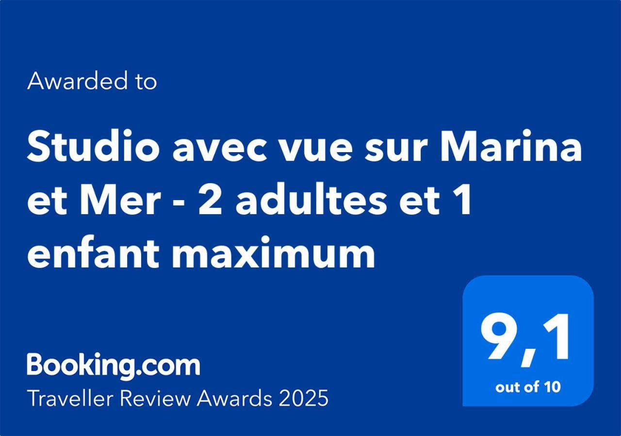 Studio Avec Vue Sur Marina Et Mer - 2 Adultes Et 1 Enfant Maximum Mandelieu Dış mekan fotoğraf